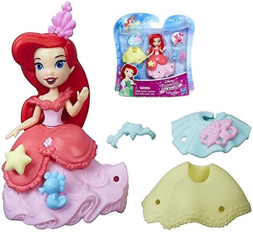 Disney Princess Little Kingdom Ariel &amp; Her Fashion Change Outfits 3" Doll "IN STOCK"