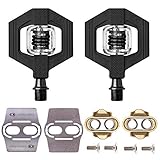 CRANKBROTHERs Crank Brothers Candy 1 Bike Pedals (Choose Your Color) with Premium Cleats and Bike Shoe Shields Set for Maximum Traction