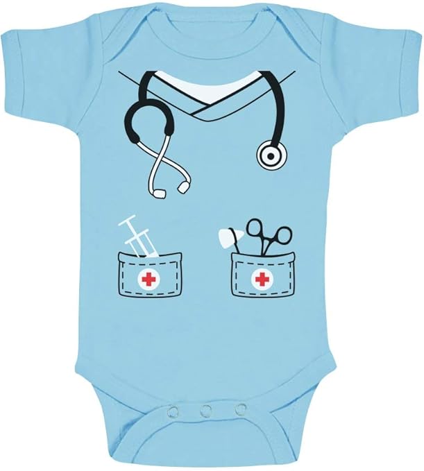 Baby Nurse Costume Funny Baby Grow Doctor Dress Up Physician Halloween