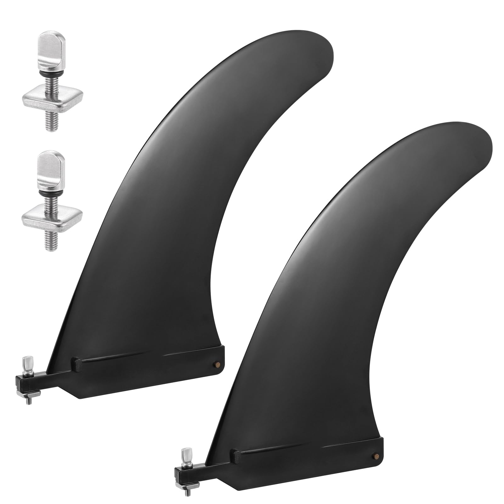 Zocipro 2Pcs Paddle Board Fin, 9 Inch Upgraded Nylon Surfboard Fins with 4 Screws, Universal Sup Fin Replacement, Detachable FCS Surfboard Fins for Paddleboard