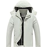 Aagetenar Men's Waterproof Rain Jacket Lightweight Mountain Sports Outdoor Trench Softshell Windproof Jacket for Hiking