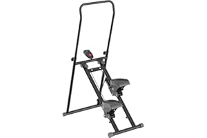 SEANLEECORE Stair Stepper for Home Exercise, Full Body Workout Vertical Climber with Adjustable Incline, 300LBS Capacity, Compact Folding Cardio Exercise Stair Climber with Extended Step Range LCD Monitor