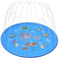 Mioshor Sprinkle Pad and Splash Play Mat for Toddlers Lawn Water Toys Fun - 67 Inch Infants Outdoor Wading Pool for Boys/Girls-Children