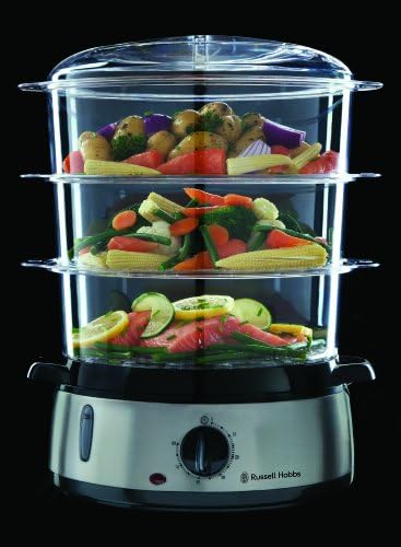 Russell Hobbs Cuiseur Vapeur 9L Programmable Minuteur, Cuisson Légumes, Riz, Œufs - 19270-56 - Cuisine A Vivre Russell Hobbs Cuiseur Vapeur 9L Programmable Minuteur, Cuisson Légumes, Riz, Œufs - 19270-56