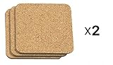 Square Cork Trivet Set of 6 7