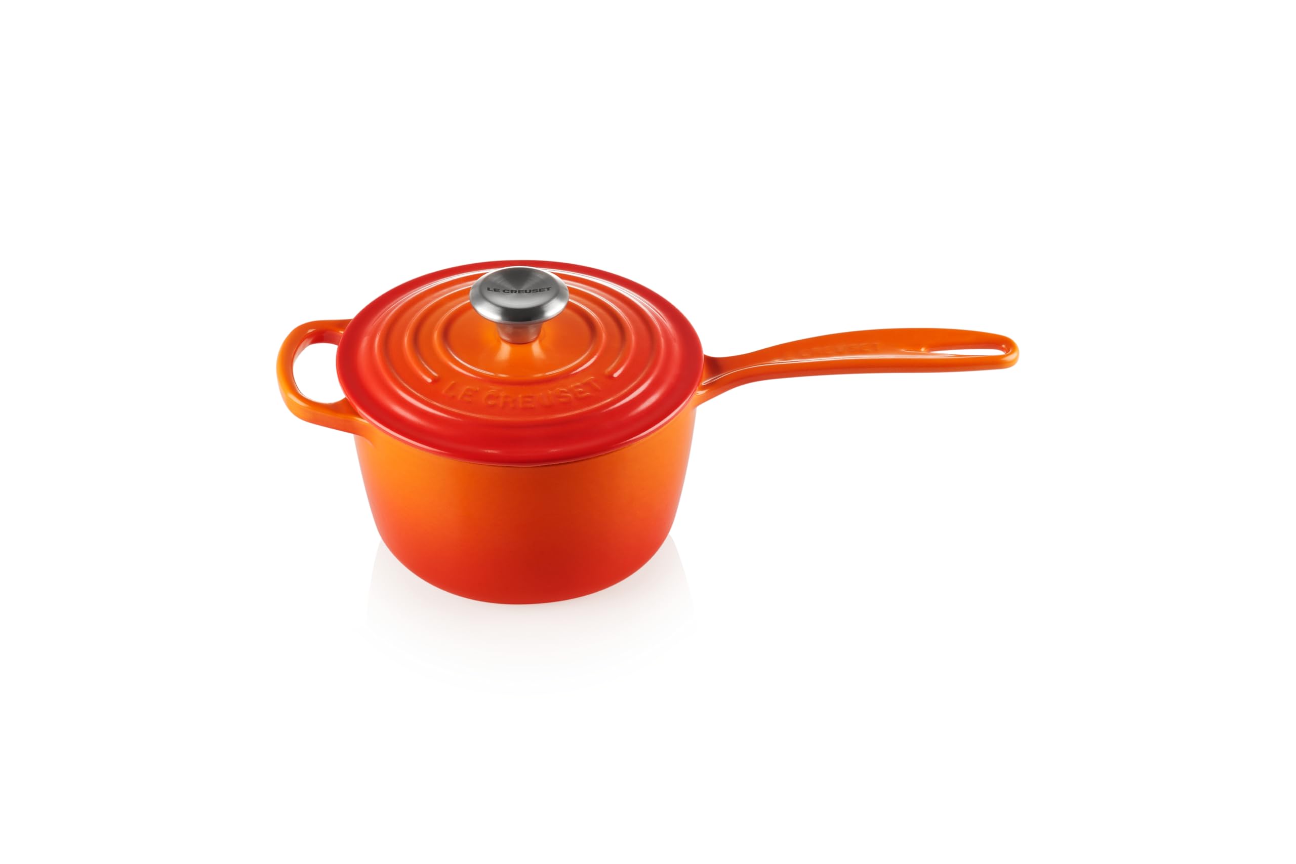 Le Creuset Signature Enamelled Cast Iron Saucepan, for All Hob Types, 16 cm, 1.2 litres, Volcanic