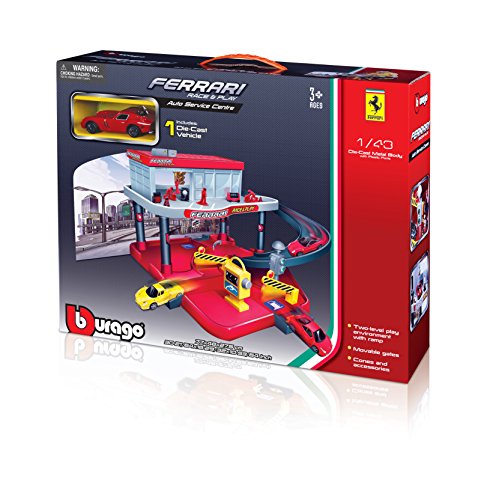 Bburago 1:43 ferrari race and play auto service centre