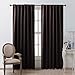NICETOWN Window Curtains Blackout Drapery Panels - (Toffee Brown Color) 52 inches x 84 Inch, 2 Pieces Set, Solid Blackout Drapes for Theater