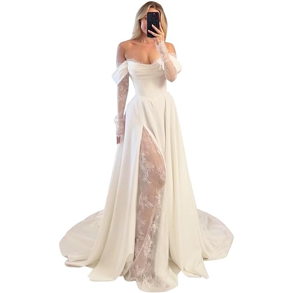 long sleeve hippie wedding dress Boho A-Line Long Sleeves Backless Wedding Dresses With Lace – misshow.com