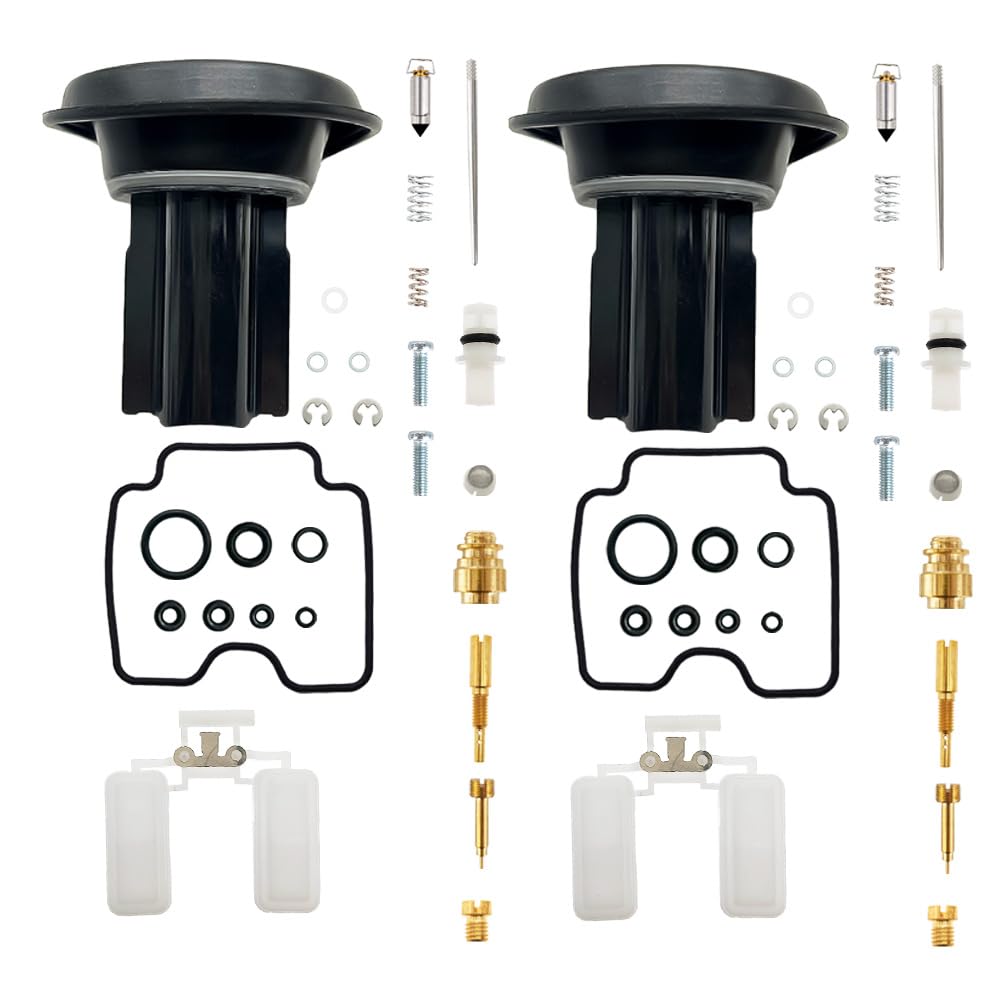 Photo 1 of 2-Pack Carburetor Rebuild Kits Carb Repair Kit with Diaphragm Replacement for Yamaha V Star 1100 XVS1100 1999-2007