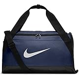 NIKE New Brasilia (Small) Training Duffel Midnight Navy/Black/White One Size