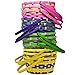 12 Round Woven Bamboo Easter Baskets- Bright with Handle Grass and Egg Stuffers for Kids Party Favor Supplies Decorations by Gift Boutique