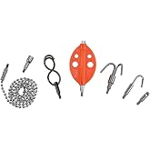 Klein Tools 56511 7-Piece Fish Rod Attachment Set | Wire Fish Rod and Glow Rod Attachment Set with Whisk, Double-S Hook, Bullet Nose, Twin Hook, Single Hook, Magnet, and Chain