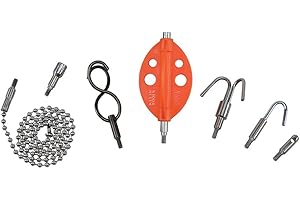 Klein Tools 56511 Splinter Guard Wire Fish Rod and Glow Rod Attachment Set with Double-S Hook and More 7-Piece