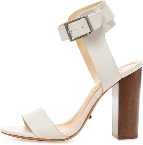 off white block heel sandals