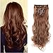 8Pcs 18 Clips 17-26 Inch Curly Straight Full Head Clip in on Hair Extensions Women Lady Hairpiece
