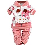 Toddlers Baby Velour Cow Original Cuddle Coat Warm Winter Jacket