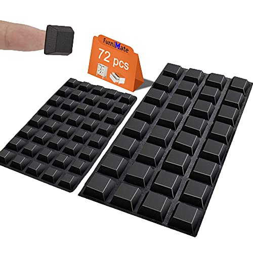 Black Rubber Feet 72PCS Self Adhesive Rubber Feet Black Bumper Pads