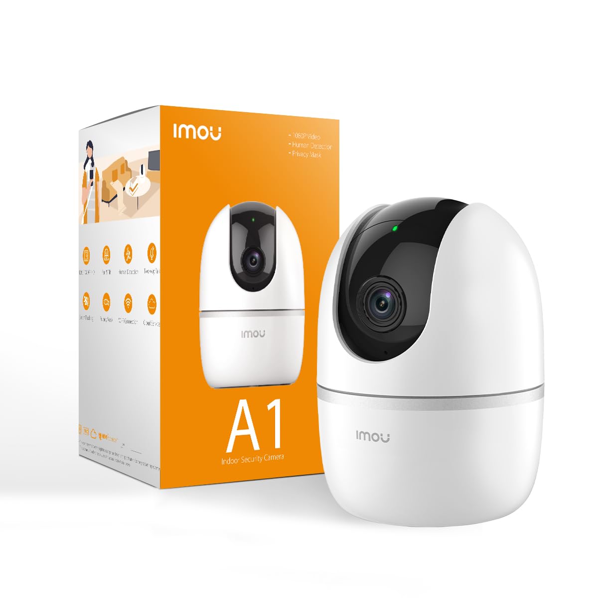 IMOU A1, 2K+/4MP, Indoor Pan & Tilt Smart Wi-Fi Plug-In Security Camera