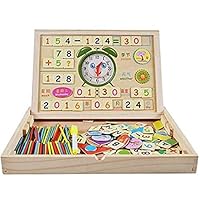 SuperLi Wooden Montessori Math Toys Digital Stick Learning Box for Preschool Education