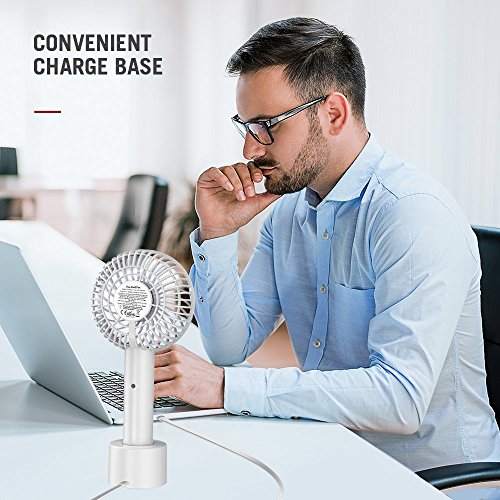 image for TaoTronics Handheld Fan, Mini Personal Portable Fan with 2000mAh Recha