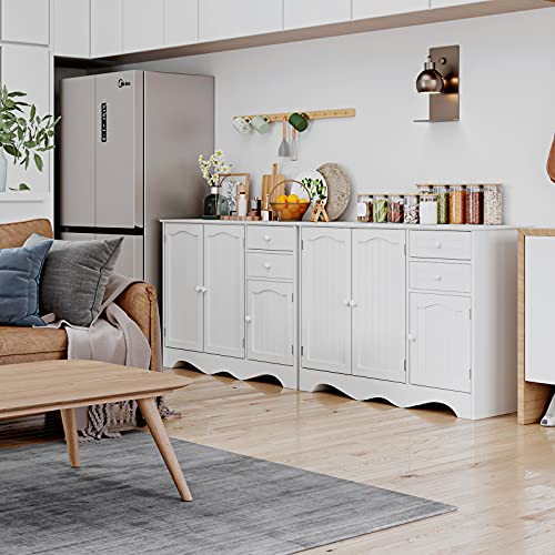 HOMECHO Sideboard Storage Floor Kitchen Buffet Server Cupboard