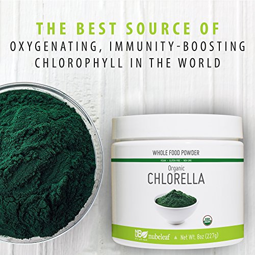 Nubeleaf Chlorella Powder - Non-GMO, Gluten-Free, Raw, Organic, Vegan Source of Chlorophyll, Essential Vitamins & Minerals - Single-Ingredient Nutrient Rich Superfood for Cooking, Baking, Smoothies