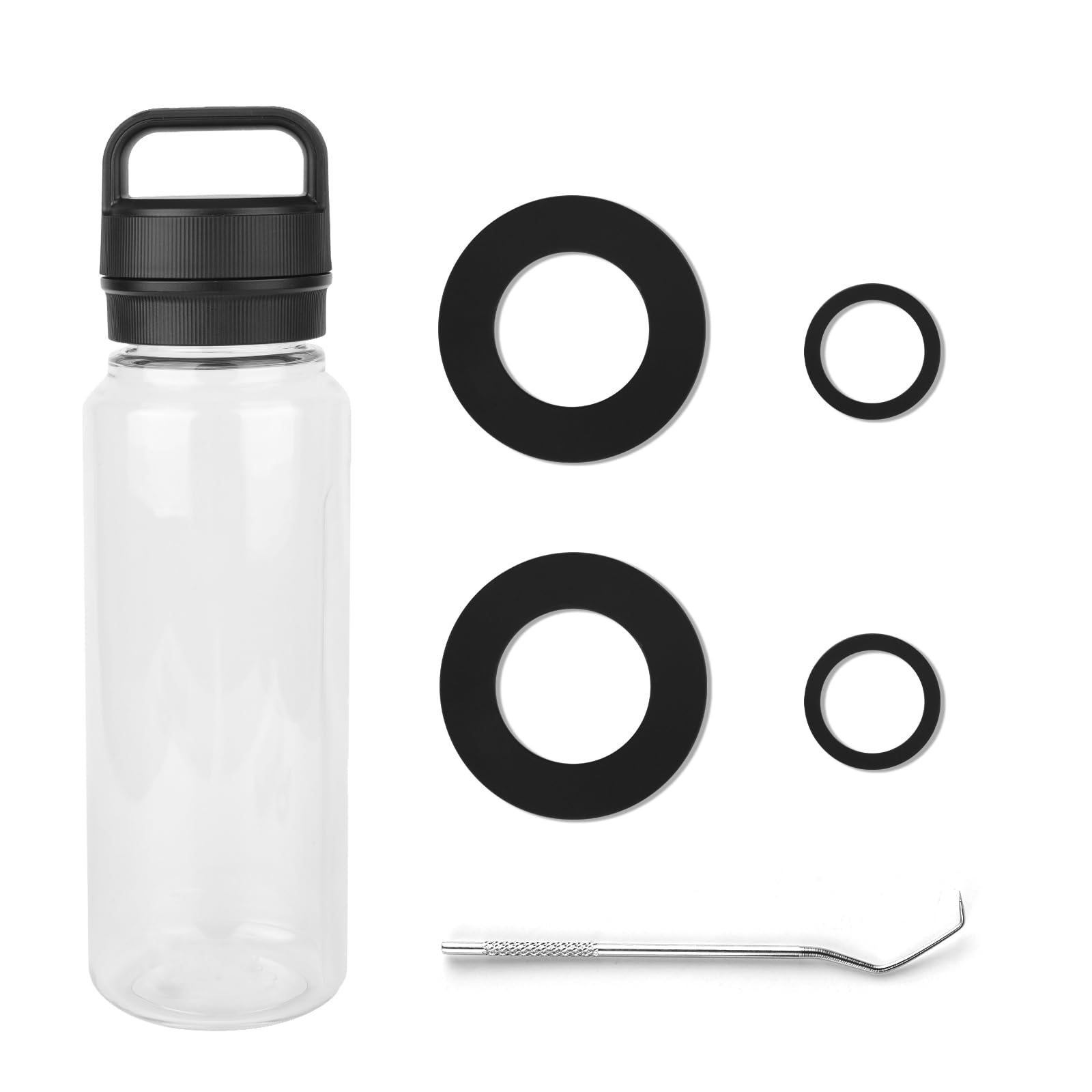 Photo 1 of 4PCS Gasket Replacement for YETI Yonder 20/25/34/50 oz Water Bottle, Silicone Sealing Ring Gaskets Seal Parts Leak-Proof Tumbler Lid O Ring Replacement BPA Free