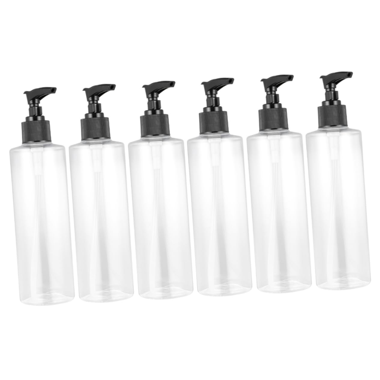 Beaupretty 6Pcs 250ml Soap Dispenser Pump Bottles Travel Empty Lotion Pump Bottle Refillable Bottle for Liquid Soap Lotions Shampoo (Clear)