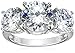 Amazon Collection Sterling Silver Round Cut Three-Stone Cubic Zirconia Ring (5 cttw)