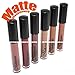 KLEANCOLOR FULL 6 SHADES MADLY MATTE LIP GLOSS NATURAL NUDE BEIGE BROWN LIQUID LG1815 + FREE EARRING