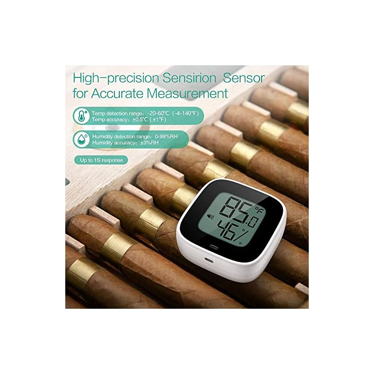 Wireless Thermometer Hygrometer for iPhone/Android, Smart Bluetooth