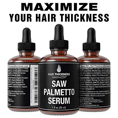 Saw Palmetto Oil For Hair Growth. Hair Thickening + Moisturizing For