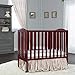 Dream On Me 2 in 1 Portable Folding Stationary Side Crib in Cherry, Greenguard Gold Certified , 2 Piece Set