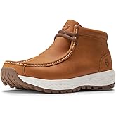 SUREWAY Men's Chukka Boots,Fashion and Comfort Driving Shoes,Lightweight Durability Leather Moc Toe Work Boots