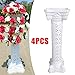 WUPYI 4Pcs Elegant Wedding Roman Column Set,Roman Pillars Decoration Party Flower Pot Columns Pedstal Stand Flower Floral Wedding Road Decorative Hollow Columns,39