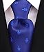 Fleur De Lis Ties for Men - Woven Necktie - Navy Blue