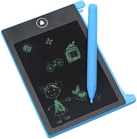 EZLIZE Mini 4.4 Inch LCD Writing Tablet Handy Erase Pad Pocket Electronic Notepad Portable Graffiti Drawing Board Jot Down Numbers Practice Spelling Painting Handwriting Blackboard Ewriter (blue)