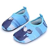 JIASUQI Baby Girls and Boys Aqua Water Walking Shoes Beach Sandals for Outdoor Swim Camping,Blue Seal 0-6 Months