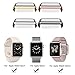 Apple Watch Series 3 Case, Leagway 4Pack Slim iwatch 3 Protective Snap-On Case with Built-in Clear Screen Protector, Ultra-thin PC Plated Bumper Anti-Scratch Full Cover for Apple Watch Series 3 (38mm)