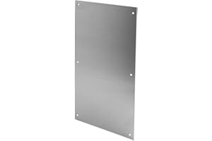 Prime-Line J 4636 Push Plate, 8 x 16 in., 630 Stainless Steel (Single Pack), Gray