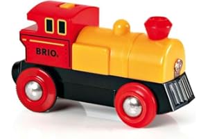 BRIO 33594 World Two-Way Battery-Operated Engine - Interactive Train Toy for Kids | Lights Up | Forward & Reverse Functions | Great Christmas or Birthday Gift | Suitable for Ages 3 and Up