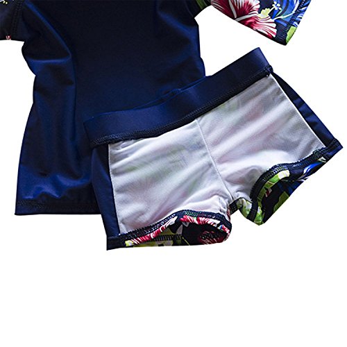 DONA Toddlers & Big Girls Swimsuit Two-Piece Tankini UPF 50+ UV Protective, 1-5 Years (Blue, 2-3T(Height:37.5"-41.3"/95-105cm)/M)