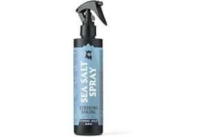 Striking Viking Sea Salt Spray for Men - Strong Hold, 6.76 Fl Oz, Blue Ocean Scent - Volumizing Hair Spray for Men - Texturizing & Curl Enhancing - Paraben Free