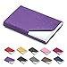 Padike Business Card Holder, Upgraded Leather Business Card Case Pocket Card Holders for Men or Women, Metal Slim Name Card Holder RFID Blocking Business Card Carrier with Magnetic Closure(Purple)
