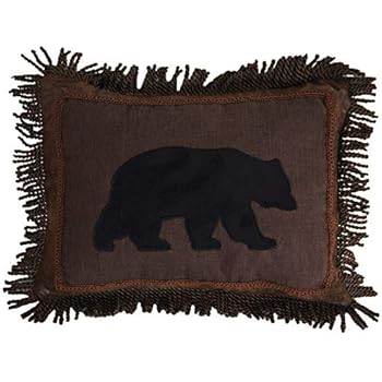 Amazon Com Carstens Inc Carstens Black Bear Fringe 16x20 Throw