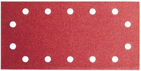 Bosch 2609256B30 Sanding Sheets for Orbital Sanders 115 x 280 cm Number of Holes 14 Grit 180 Pack of 10, Red, medium-sized