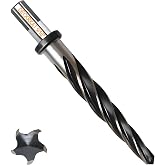 9/16" Reamer Drill Bit for Metal, M2 HSS Taper Reamer for Steel, Alloy, Wood, Plastic to Align, Enlarge Holes &ndash; 5-Spiral Flutes, 1/2" Non-Slip Shank, 14mm Car Reamer, Bridge Construction Reamer.