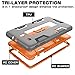 TOPSKY Compatible with Galaxy Tab E 9.6 Case, Three Layer Hybrid Heavy Duty Full-Body Shockproof Anti-Slip Protective Case,Grey/Orange