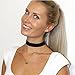 BodyJ4You 2PC Choker Necklace Set Women Girls Adjustable Black Velvet Retro Style Fashion Jewelry